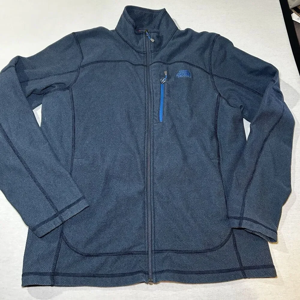 The North Face Men's Gordon Lyons blue full-zip fleece jacket, men’s L